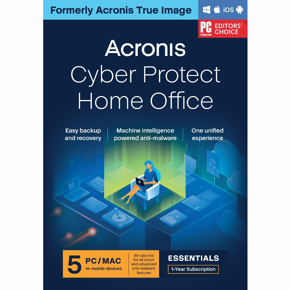 Acronis Cyber Protect Home Office Ess. - 5 Device, 1 Year - DE - Box