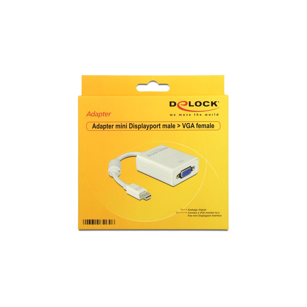 DeLOCK Adapter mini Displayport / VGA FM 0,18 m VGA (D-Sub) Weiß
