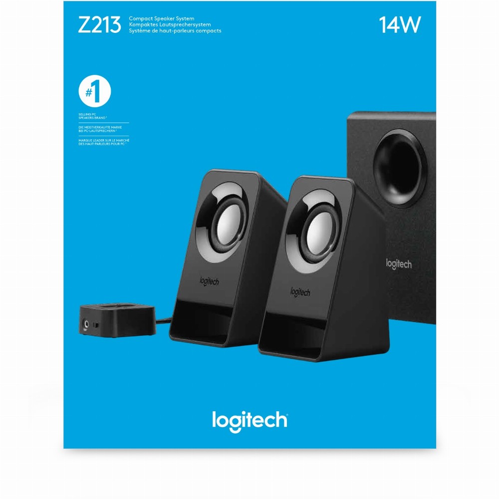 Logitech Multimedia Speakers Z213 7 W Schwarz 2.1 Kanäle