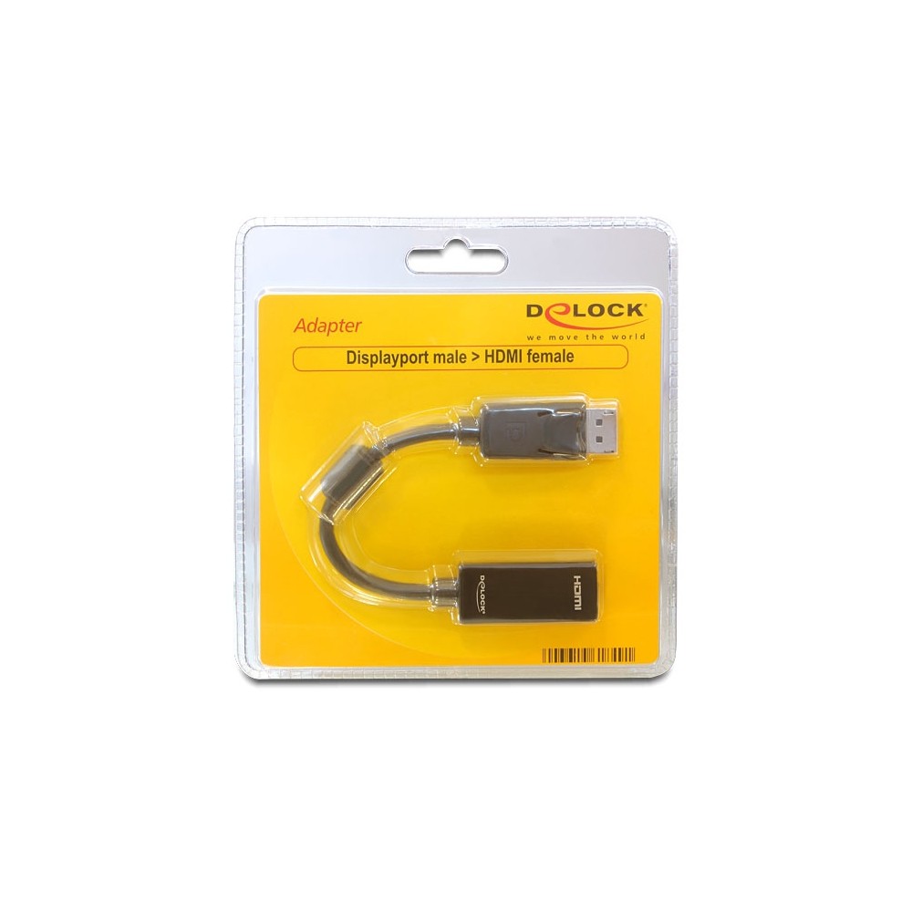 DeLOCK 61849 Videokabel-Adapter 0,125 m DisplayPort HDMI Typ A (Standard) Schwarz