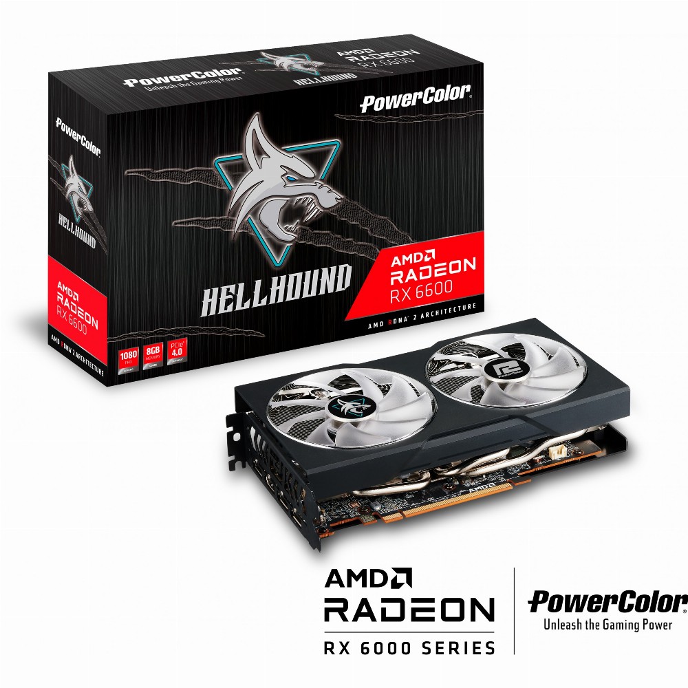 PowerColor AXRX 6600 8GBD6-3DHL Grafikkarte AMD Radeon RX 6600 8 GB GDDR6