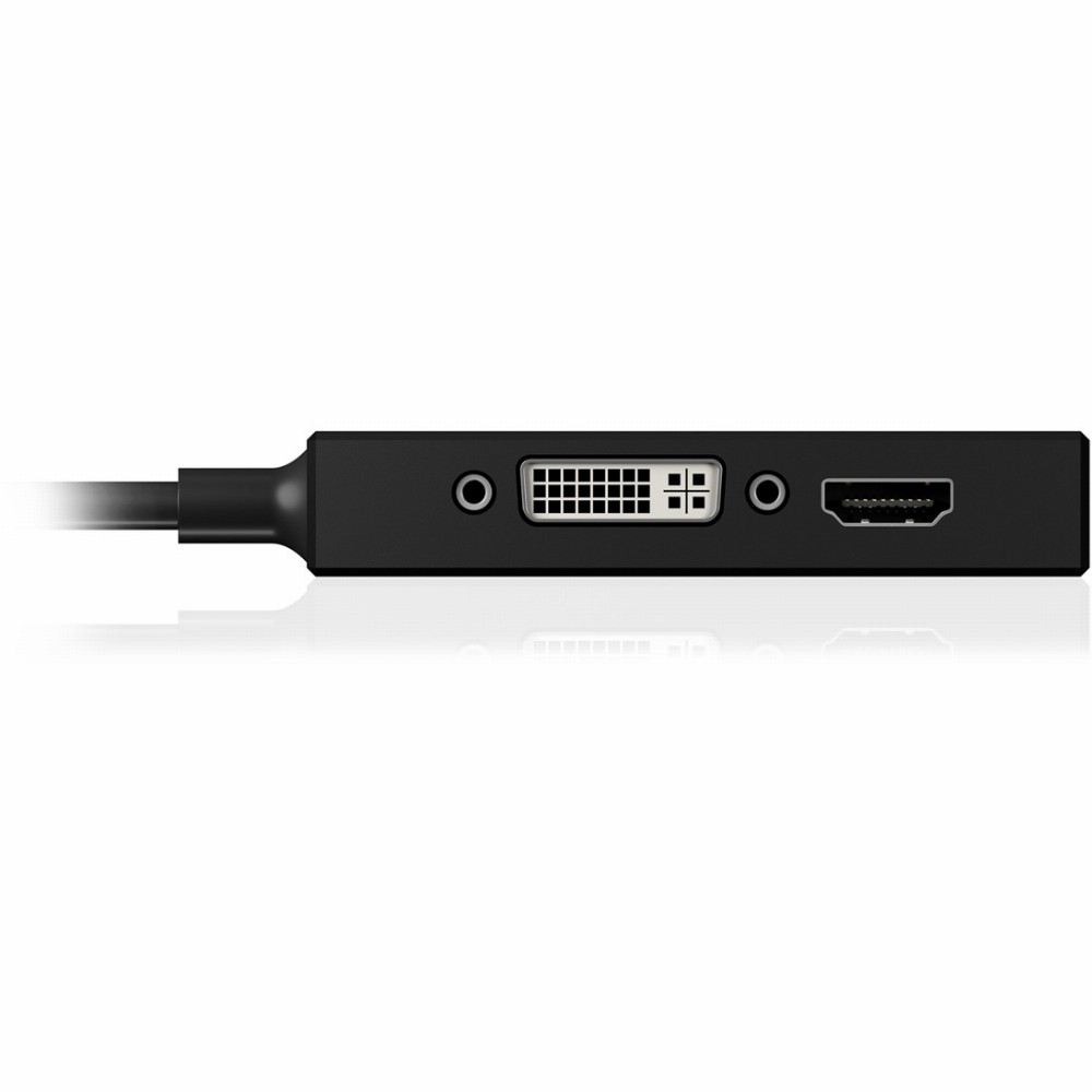 ICY BOX IB-AC1031 DisplayPort DVI-D + VGA (D-Sub) + HDMI Schwarz