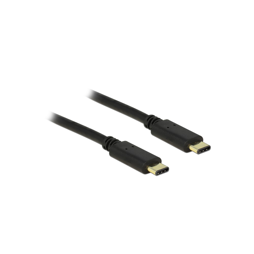 DeLOCK 2m, 2xUSB2.0-C USB Kabel USB 2.0 USB C Schwarz