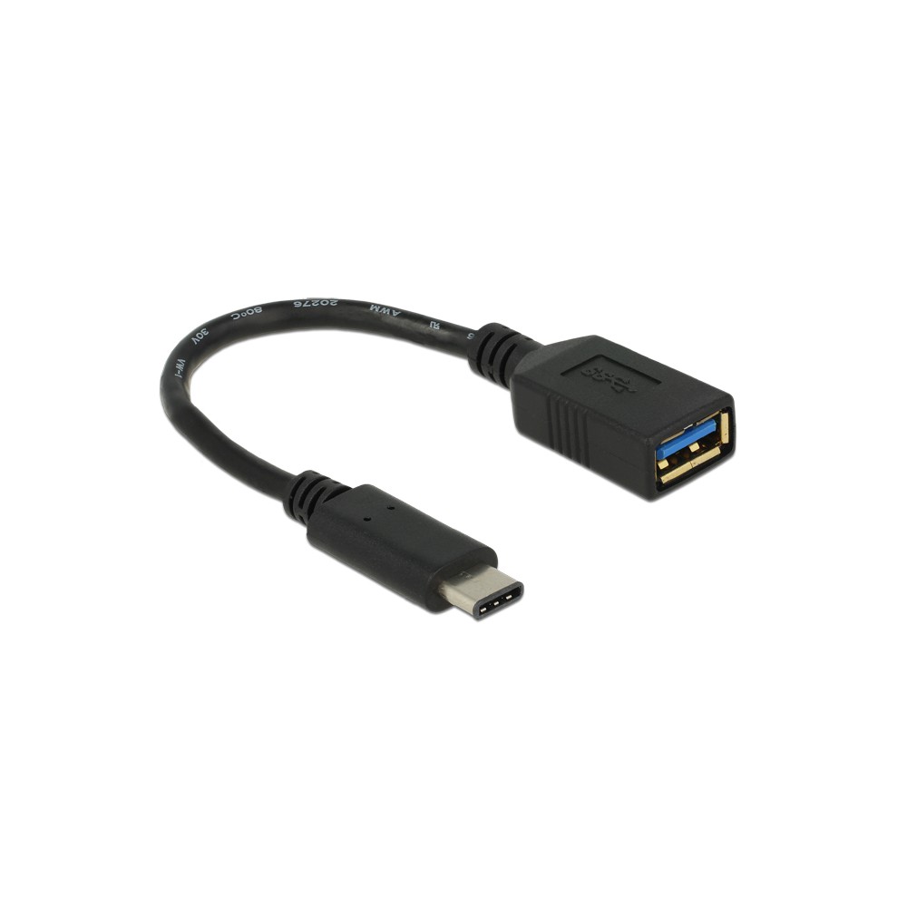 DeLOCK 0.15m USB 3.1 USB Kabel 0,15 m USB 3.2 Gen 2 (3.1 Gen 2) USB C USB A Schwarz