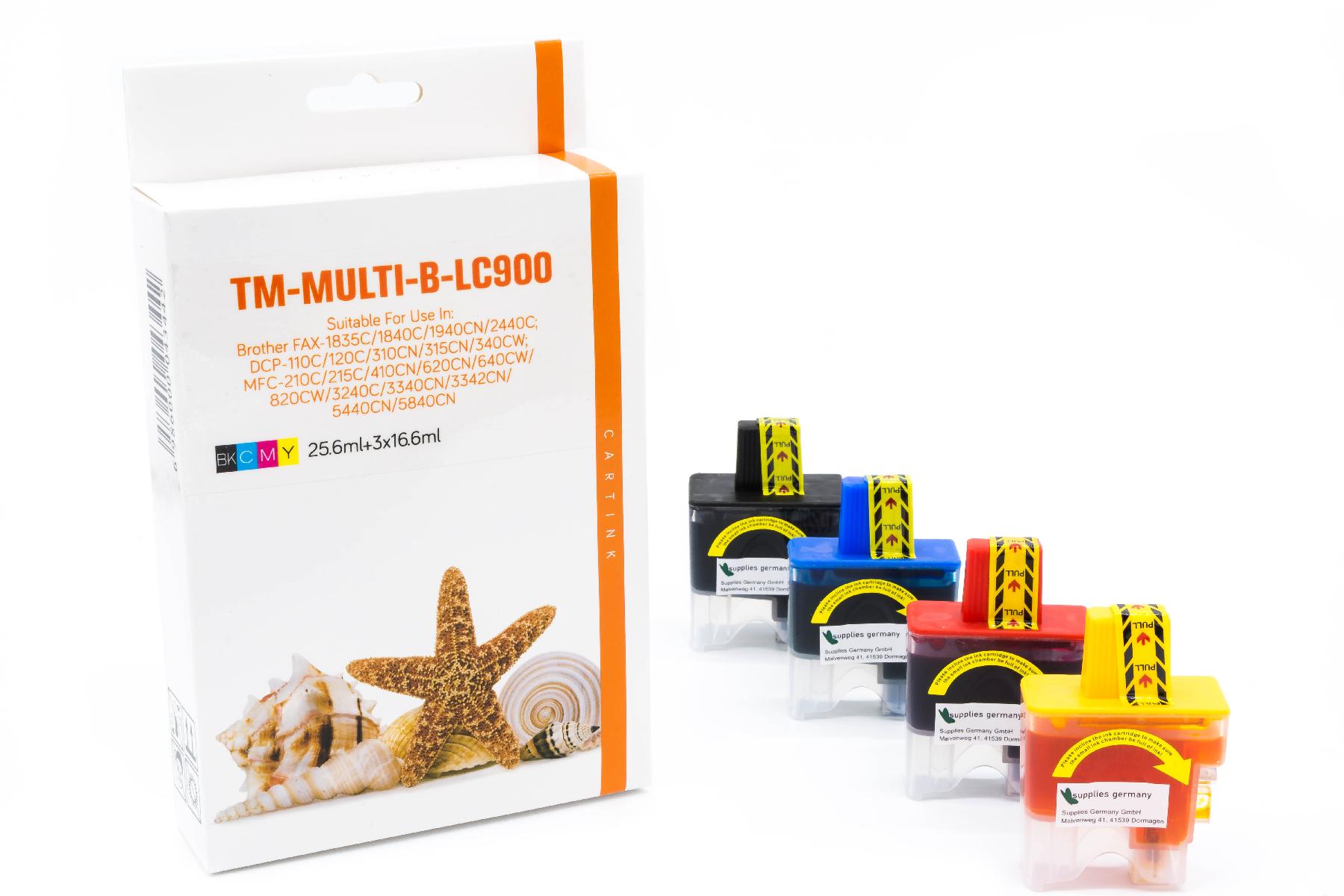 Alternativ Tinte für Brother / LC900VALBP / BK23ml / C,M,Y17,5ml