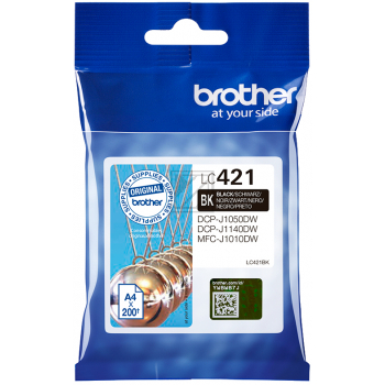 LC421BK / original BROTHER Tintenpatrone schwarz / LC421BK / 200 S.