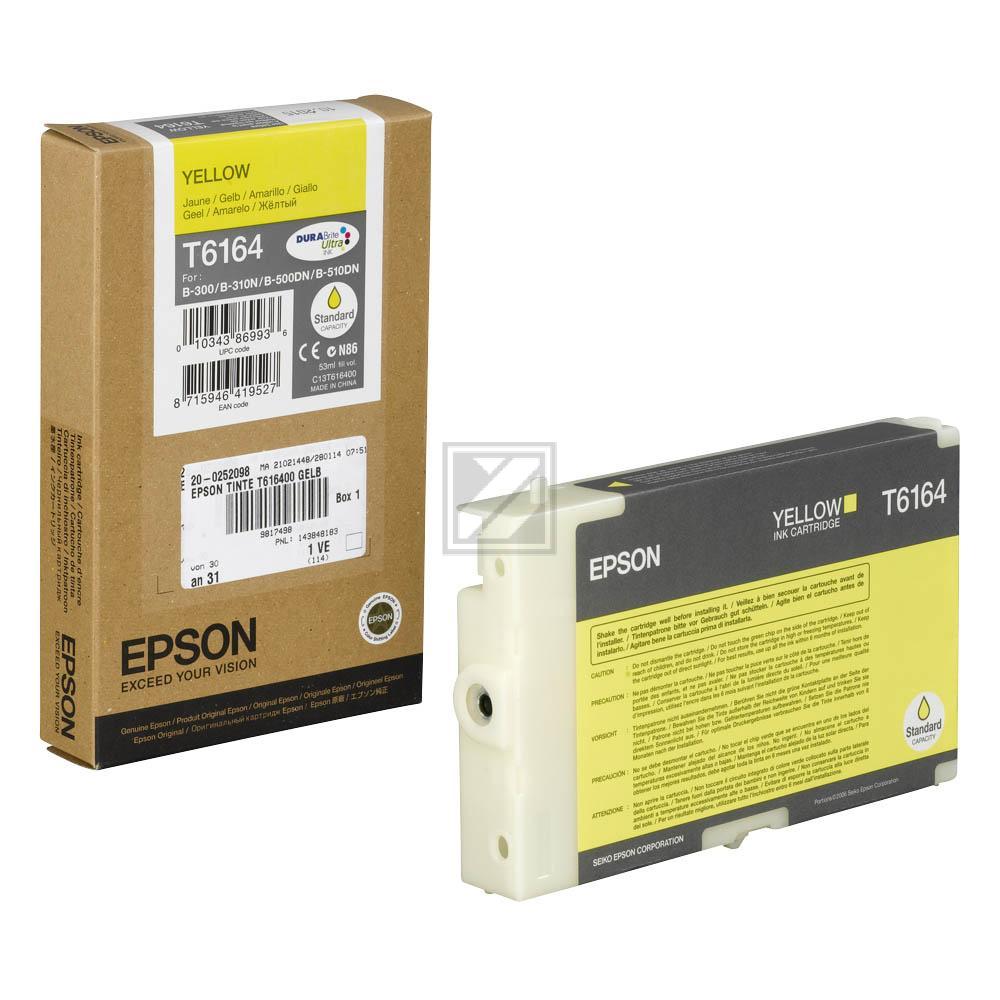 C13T616400 // T6164 / gelb / original EPSON Tintenpatrone gelb / C13T616400 / 3500 S. / 53.00 ml