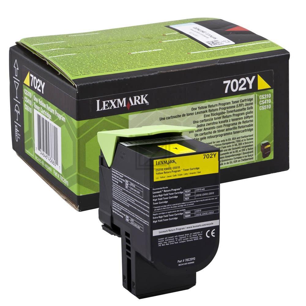 70C2XY0 // 702XY / gelb / original LEXMARK Toner gelb / 70C2XY0 / 4000 S.