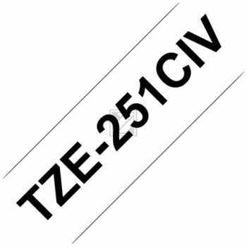 TZE231CIV / schwarz / original BROTHER PTouch Farbband / TZE231CIV