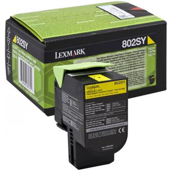 80C2SY0 // Yellow // original // Toner f. Lexmark / 80C2SY0 / 2.000 Seiten