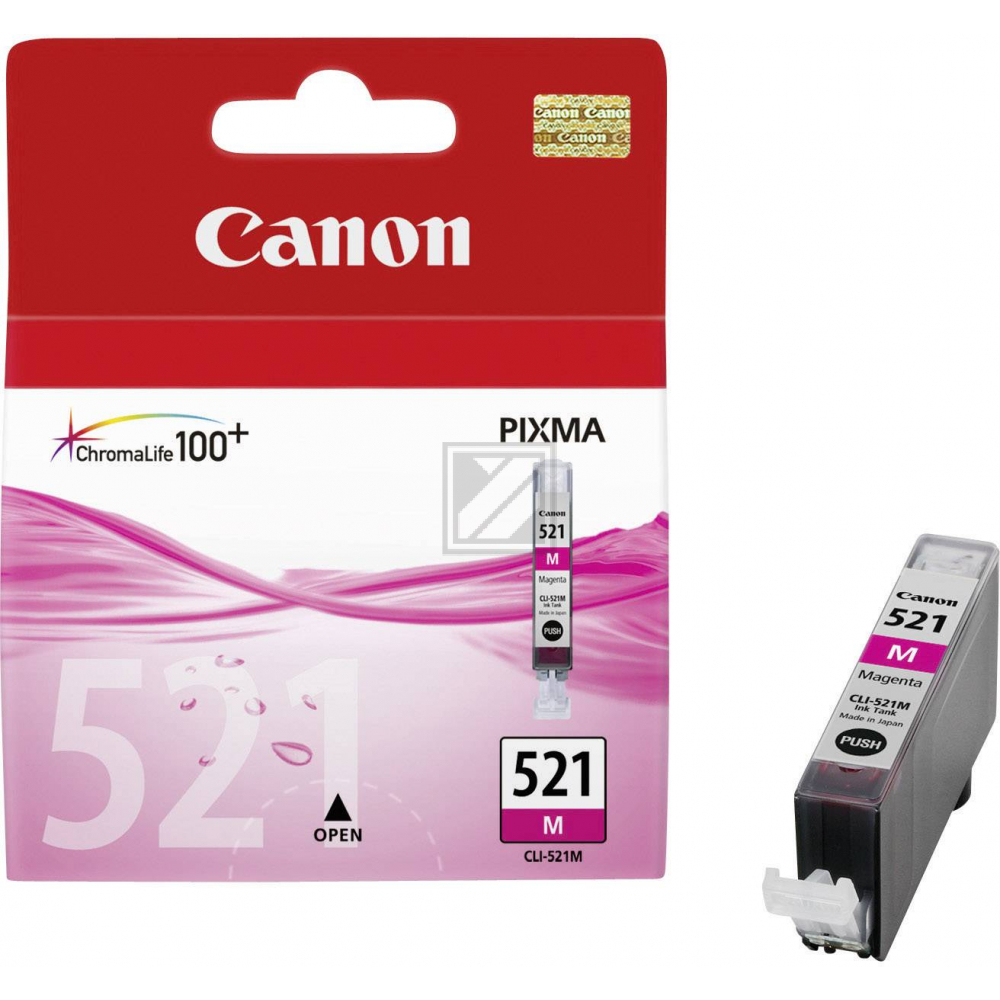 2935B001 // CLI521M / magenta / original CANON Tintenpatrone magenta / 2935B001 / 445 S. / 9.00 ml