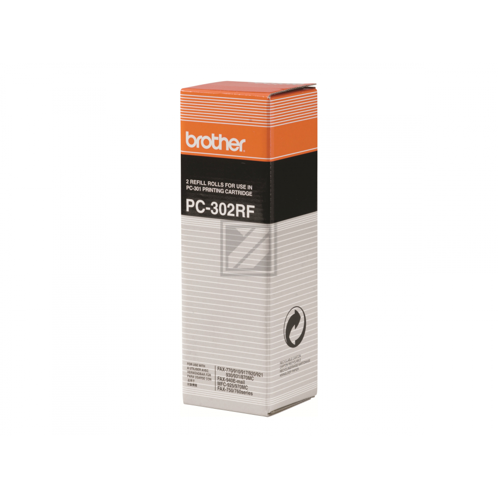 PC302RF / schwarz / original BROTHER ThermoTransferRolle / PC302RF / 230 S.