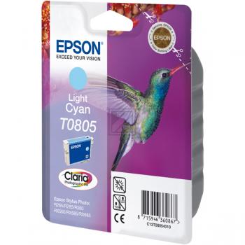C13T08054011 // T0805 / cyan / original EPSON Tintenpatrone cyan hell / C13T08054011 / 330 S. / 7.40 ml
