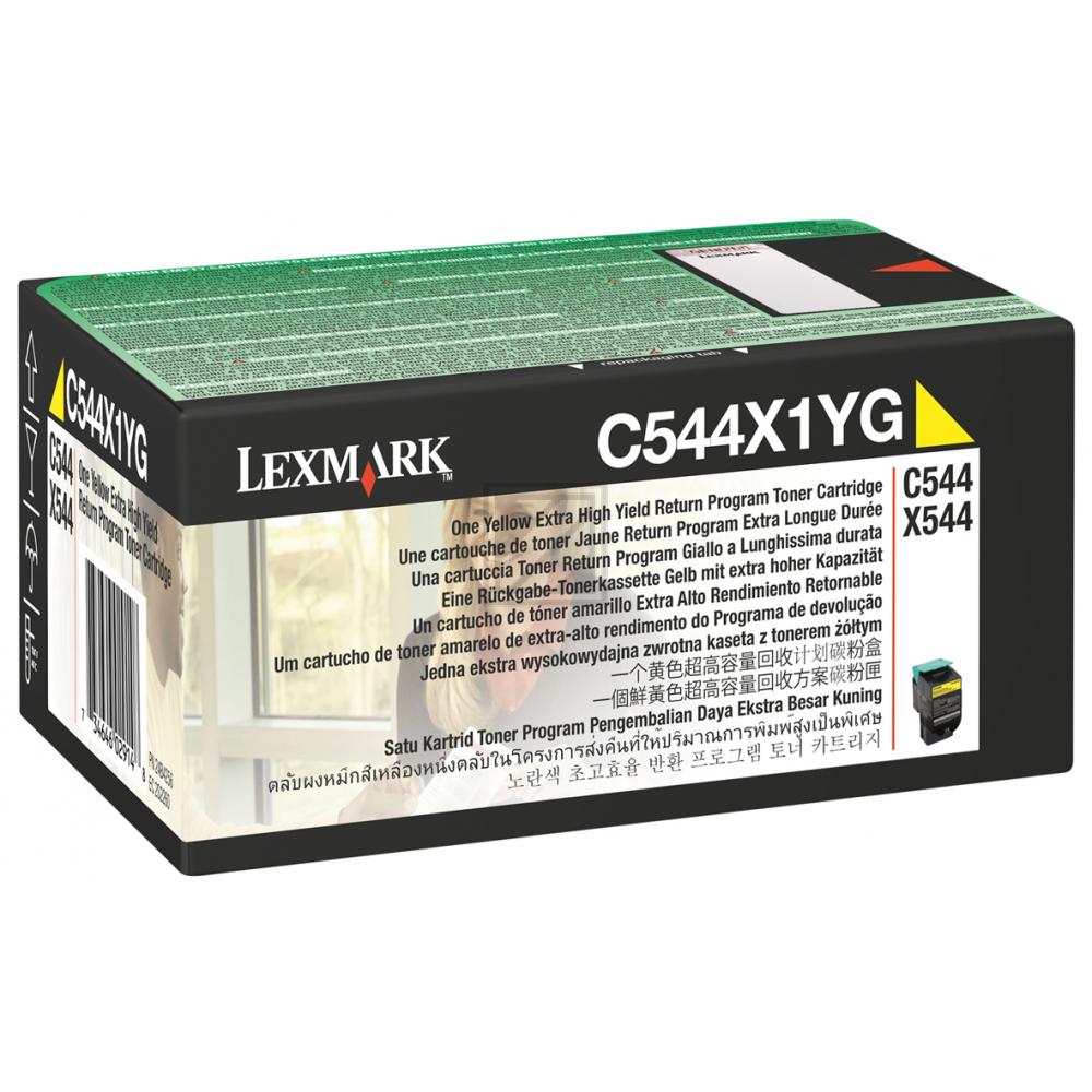 C544X1YG // Yellow // original // Toner f. Lexmark / C544X1YG / 4.000 Seiten