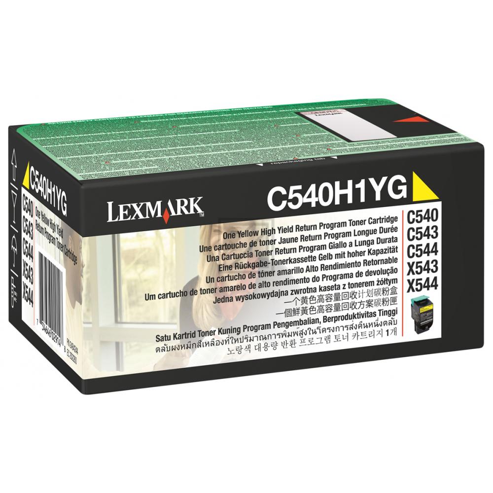 C540H1YG / gelb / original LEXMARK Toner gelb / C540H1YG / 2000 S.