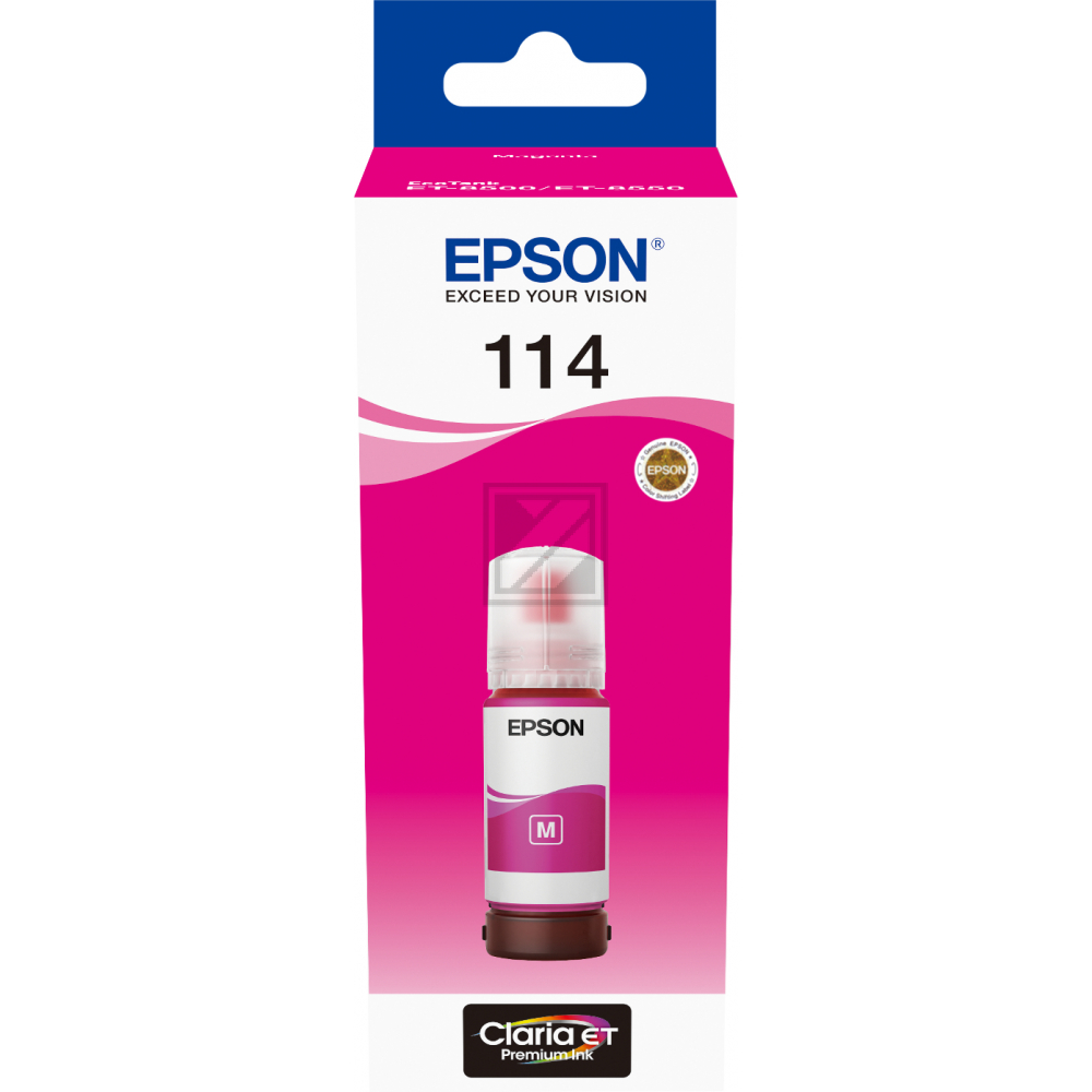 C13T07B340 // 114 / magenta / original EPSON Tintenflasche magenta / C13T07B340 / 6700 S. / 70.00 ml