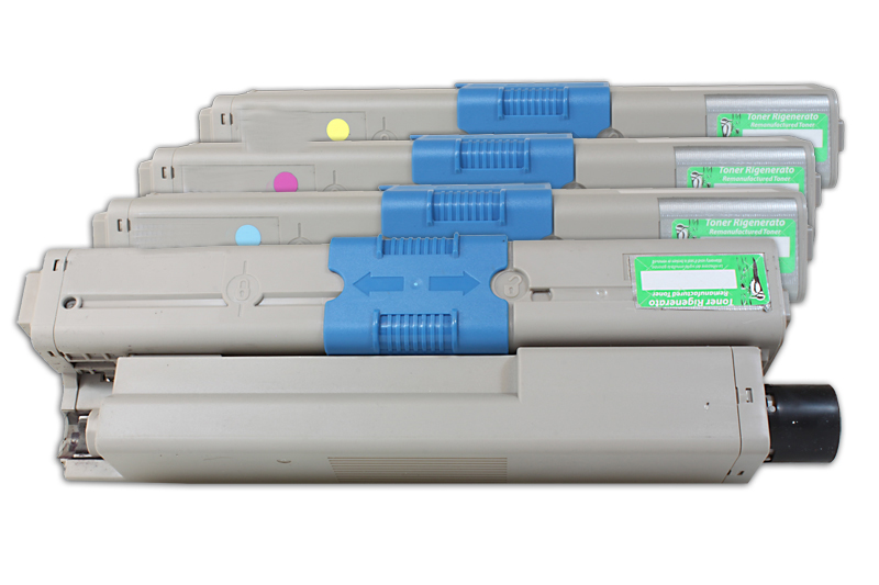 Alternativ Toner Rainbowkit für Oki / 4497353336 / BK2.200 /CMY1.500 Seiten