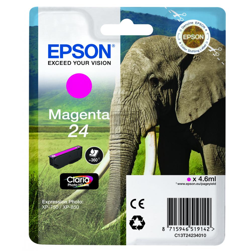C13T24234010 // 24 / magenta / original EPSON Tintenpatrone magenta / C13T24234010 / 360 S. / 4.60 ml