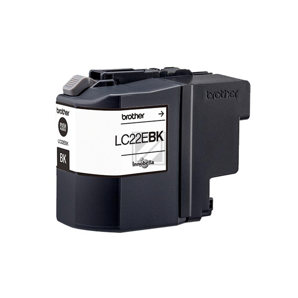 LC22EBK / schwarz / original BROTHER Tintenpatrone schwarz / LC22EBK / 2400 S.