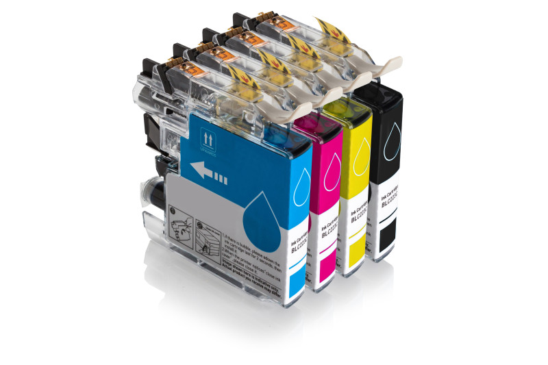 Multipack LC22U Alternativ Tinte für Brother / LC22UVALBP / BK55,4ml / C,M,Y15,4ml