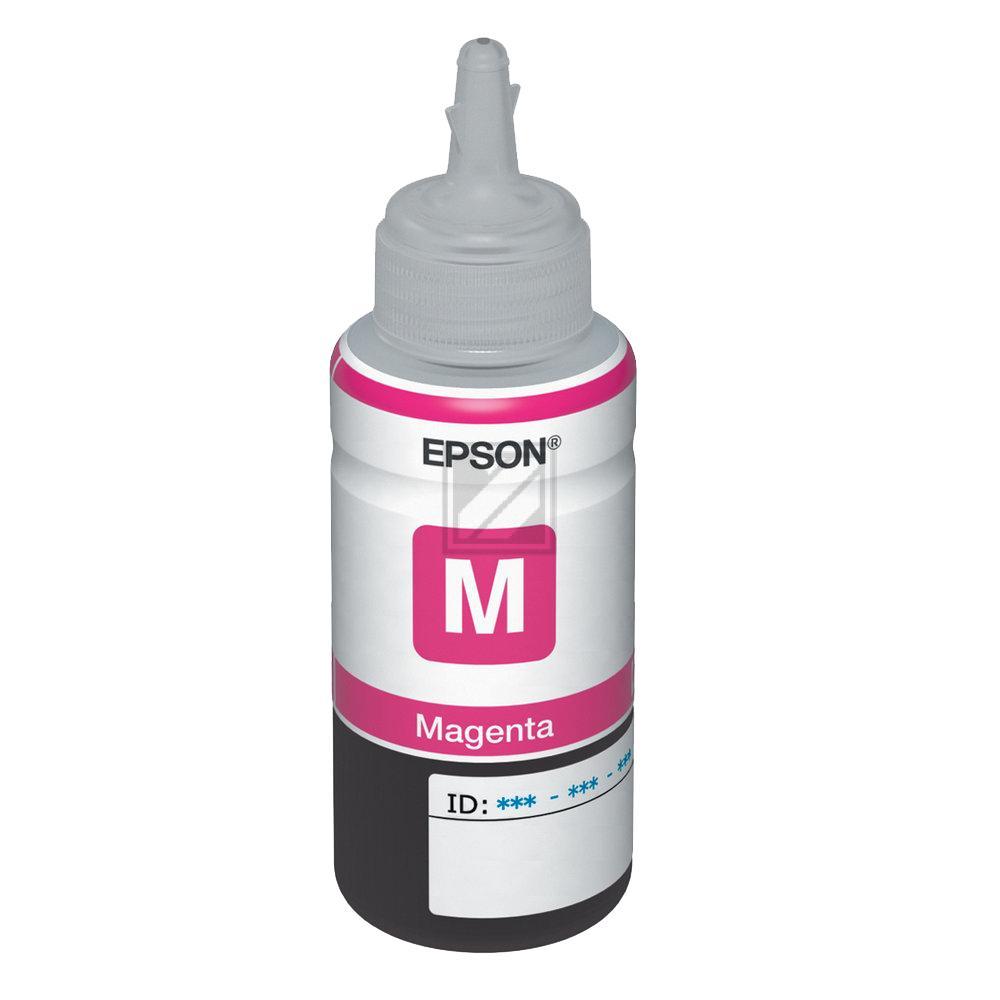 C13T66434A // T6643 / magenta / original EPSON Tintenflasche magenta / C13T66434A / 6500 S. / 70.00 ml