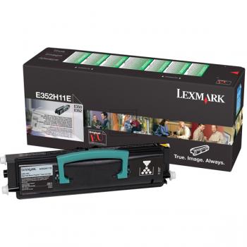 E352H11E / schwarz / original LEXMARK Toner schwarz / E352H11E / 9000 S.