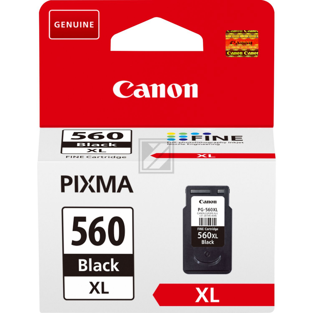 3712C001 // PG560XL / schwarz / original CANON Druckkopfpatrone schwarz / 3712C001 / 400 S. / 14.30 ml