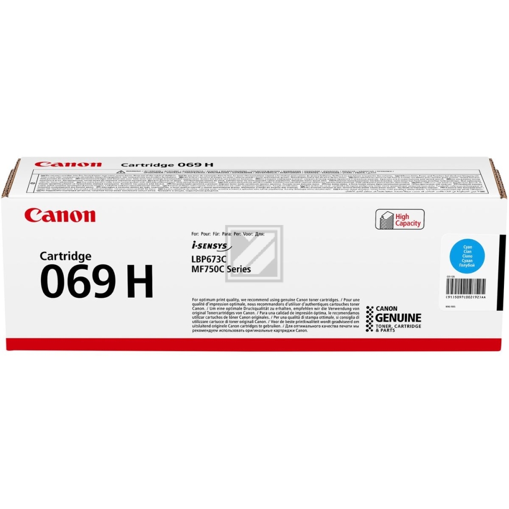 5097C002 // 069H / cyan / original CANON Toner cyan / 5097C002 / 5500 S.