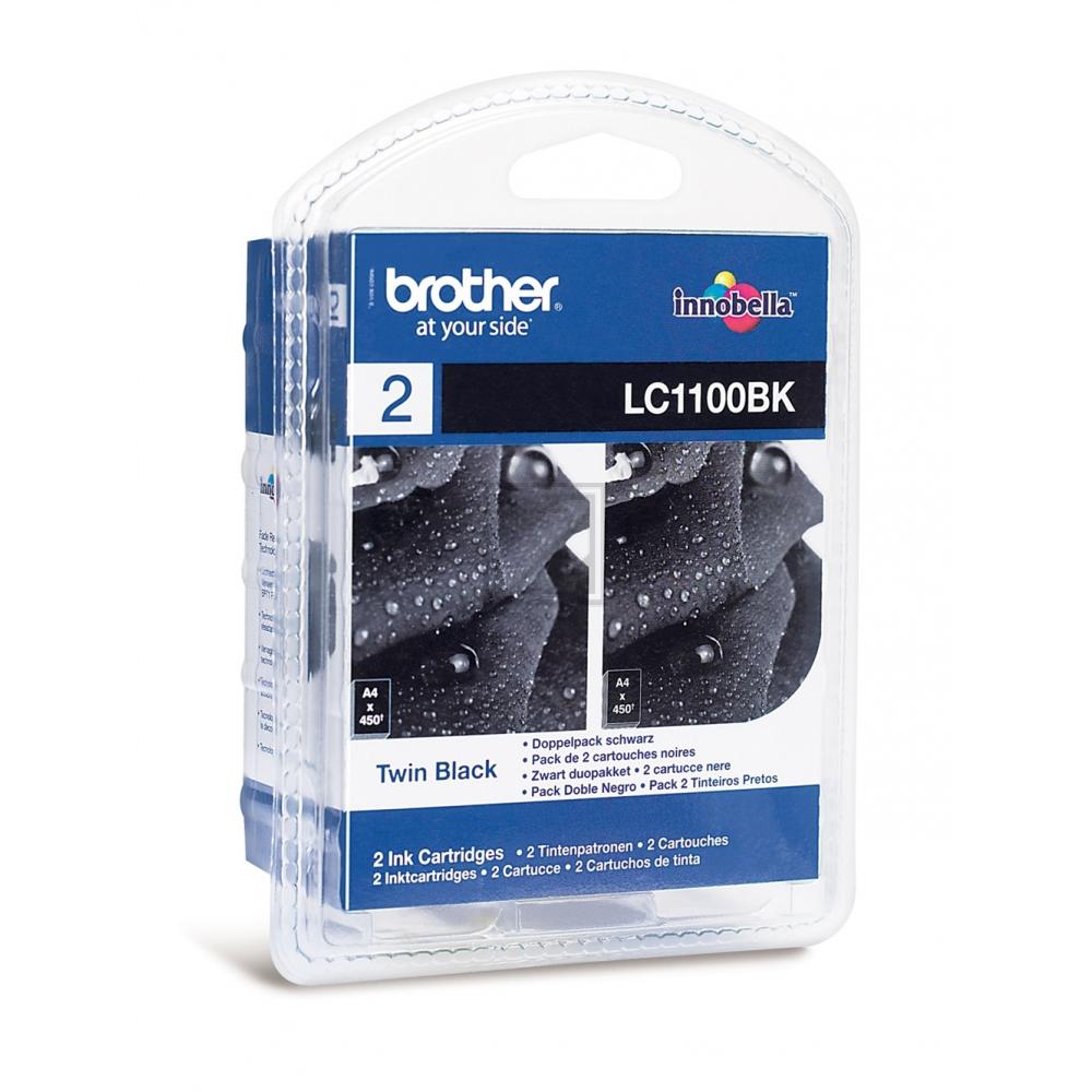 LC1100BKBP2DR / original BROTHER Tintenpatrone schwarz / LC1100BKBP2DR / 450 S. / 9.50 ml