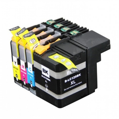 Multipack LC129XL Alternativ Tinte für Brother / LC129XLVALBPDR / BK2400 Seiten / C,M,Y1200 Seit