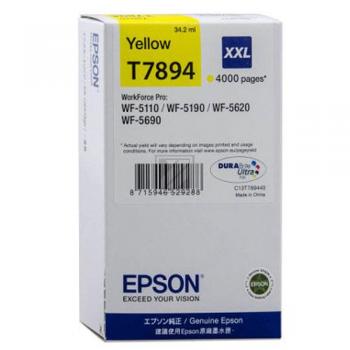 C13T789440 // T7894XXL / gelb / original EPSON Tintenpatrone gelb / C13T789440 / 4000 S. / 34.00 ml