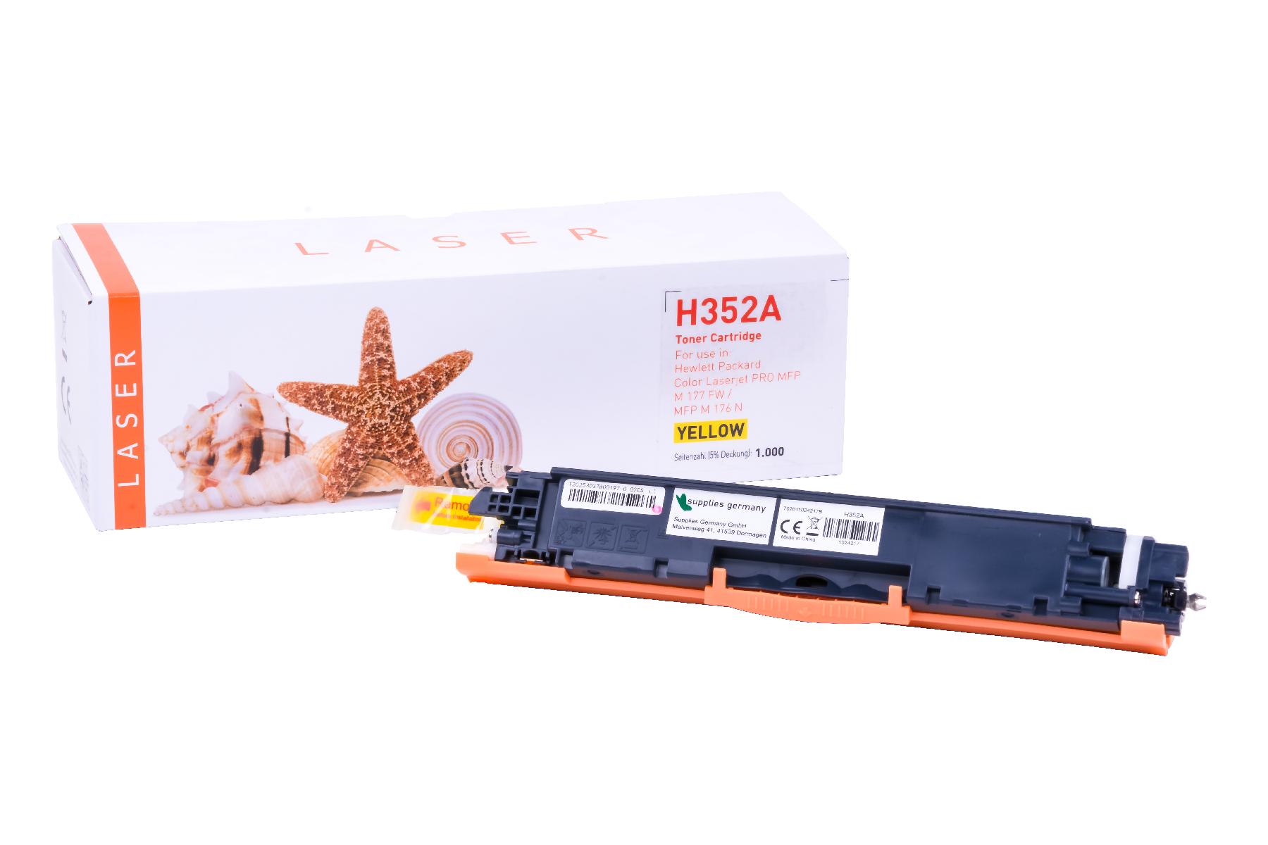 Alternativ Toner Yellow für HP / CF352A / 130A / 1.000 Seiten