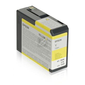 C13T580400 // T5804 / gelb / original EPSON Tintenpatrone gelb / C13T580400 / 80.00 ml