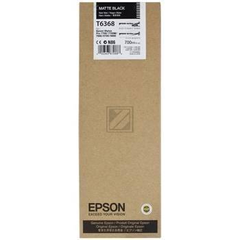 C13T636800 // T6368 / schwarz / original EPSON Tintenpatrone schwarz matt / C13T636800 / 700.00 ml