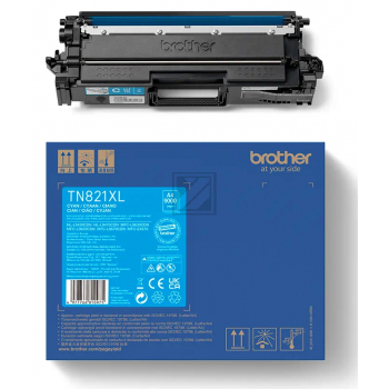 TN821XLC / cyan / original BROTHER Toner cyan / TN821XLC / 9000 S.