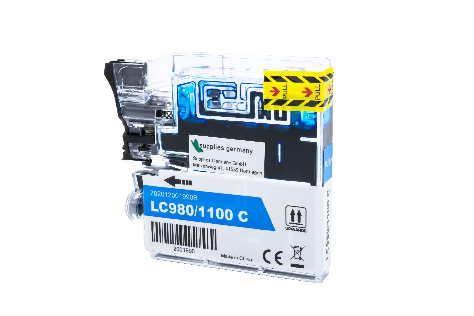 Alternativ Tinte Cyan für Brother / LC980C / 20ml