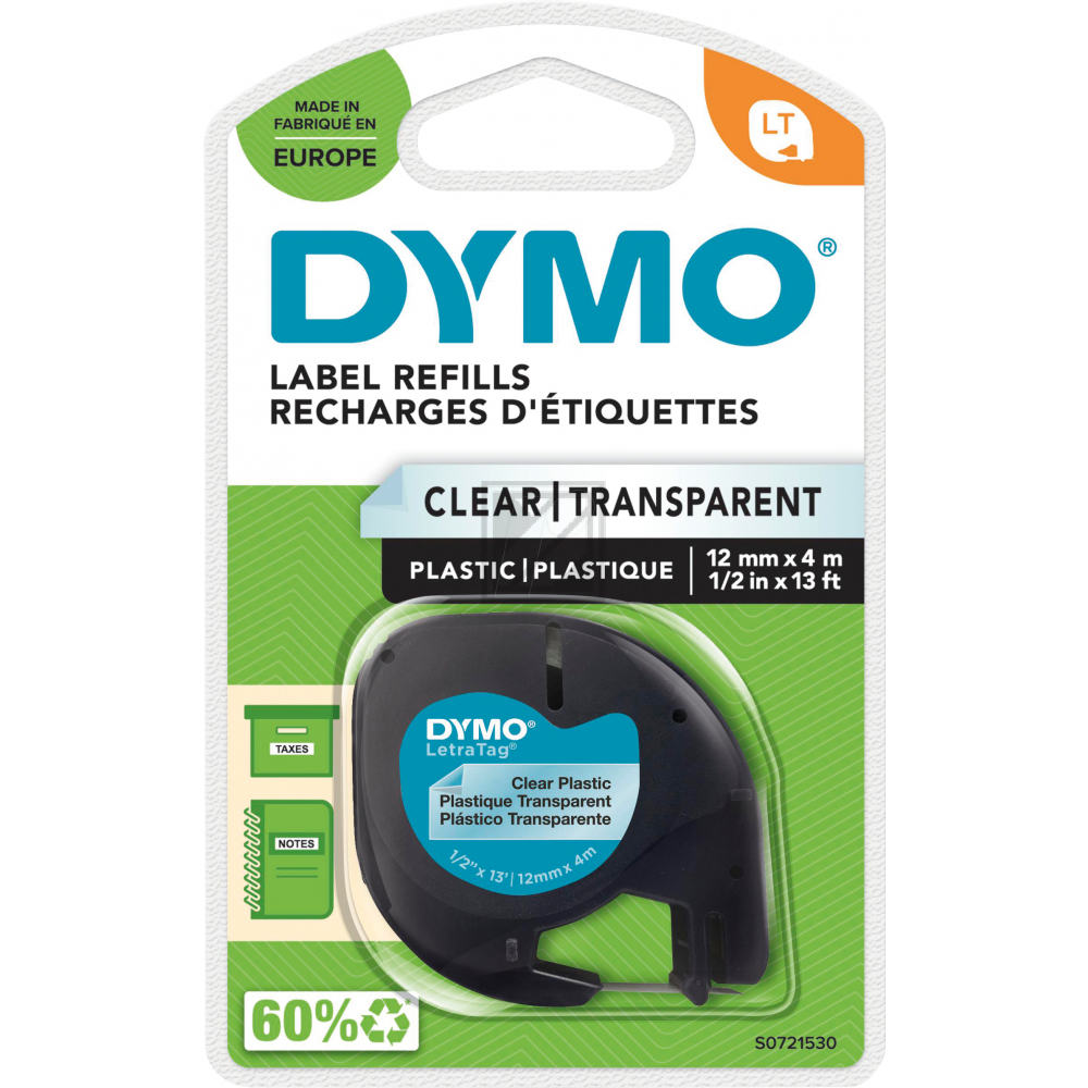 S0721530 DYMO 12mm SCHWARZKLAR / S0721530