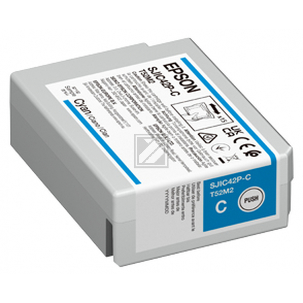 C13T52M240 // SJIC42PC / original EPSON Tintenpatrone cyan / C13T52M240 / 50.00 ml