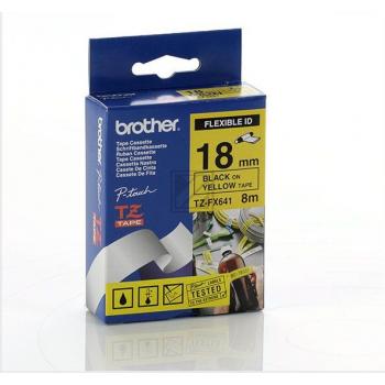 TZEFX641 / schwarz gelb / original BROTHER PTouch Farbband / TZEFX641