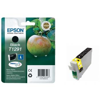 C13T12914012 // T1291 / schwarz / original EPSON Tintenpatrone schwarz / C13T12914012 / 380 S. / 11.20 ml