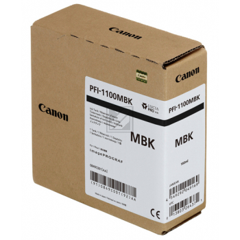 0849C001 // PFI1100MBK / schwarz / original CANON Tintenpatrone schwarz matt / 0849C001 / 160.00 ml
