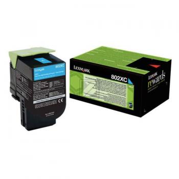 80C2XC0 // 802XC / cyan / original LEXMARK Toner cyan / 80C2XC0 / 4000 S.