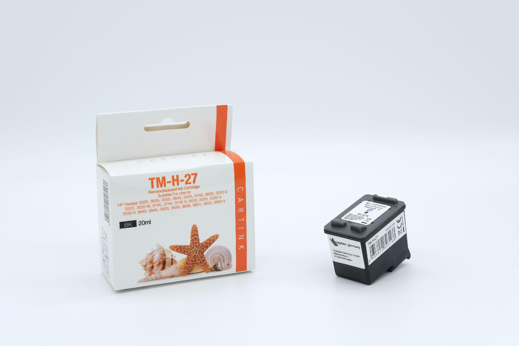 Refill Tinte Black für HP / C8727AE / 20ml
