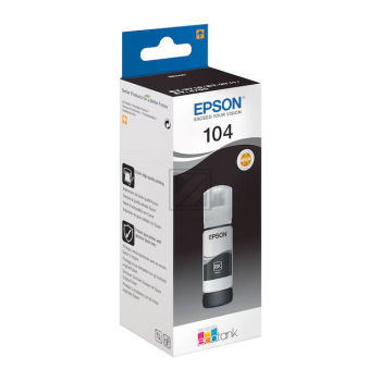 C13T00P140 // 104 / original EPSON Tintenflasche schwarz / C13T00P140 / 4500 S. / 65.00 ml