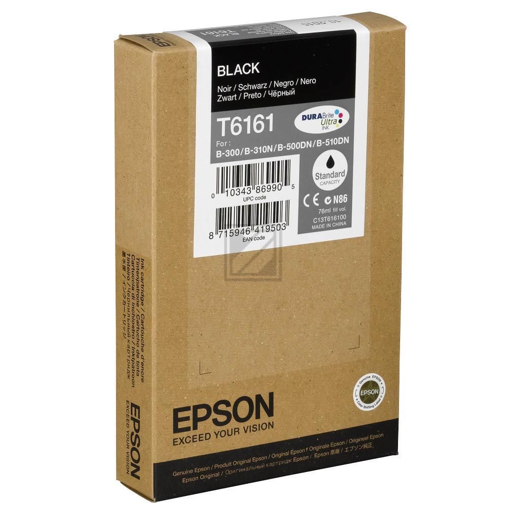 C13T616100 // T6161 / schwarz / original EPSON Tintenpatrone schwarz / C13T616100 / 3000 S. / 76.00 ml