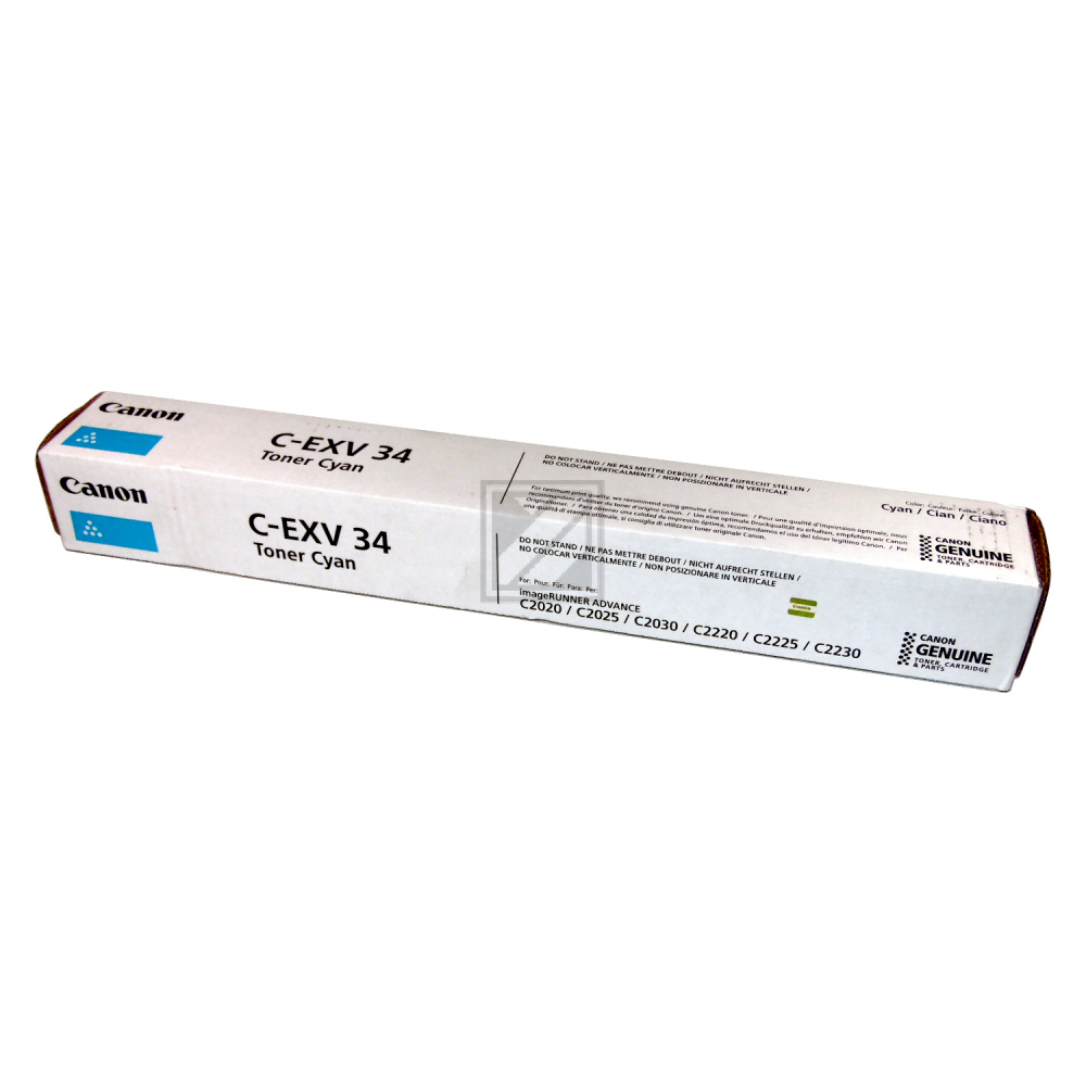 CEXV34C / 3783B002 Original Toner Cyan für Canon / 3783B002 /CEVX34 C/19.000 Seiten