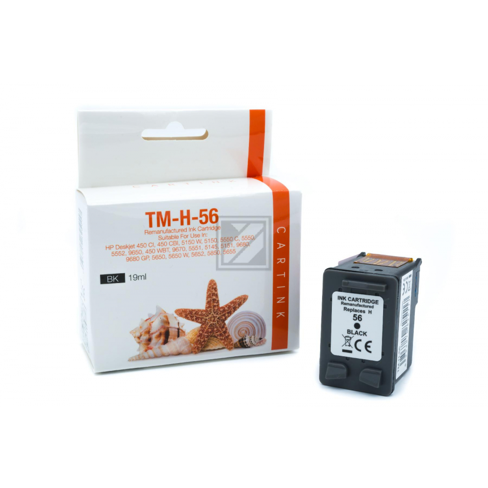 Refill Tinte Black für HP / C6656A / 19ml