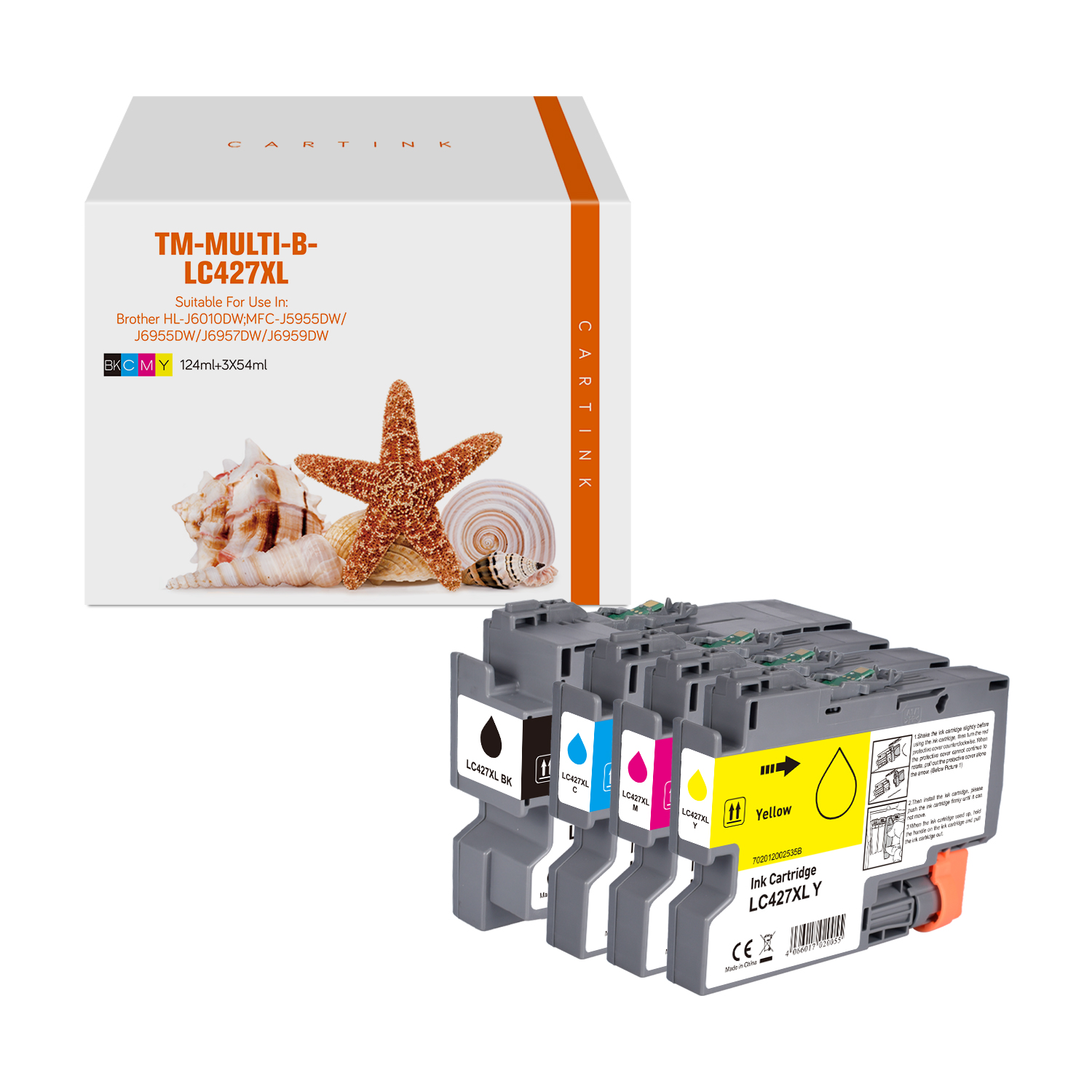 Alternativ Tinte für Brother  / LC427XLVAL / BK124ml / C,M,Y54ml