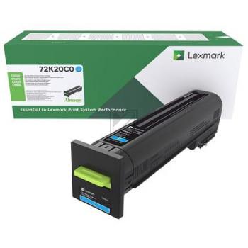 72K20C0 / cyan / original LEXMARK Toner cyan / 72K20C0 / 8000 S.