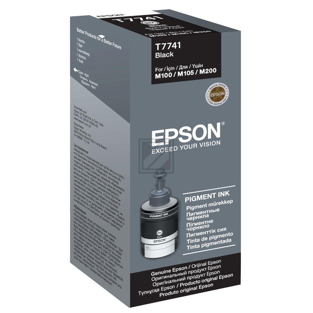 C13T77414A // T7741 / schwarz / original EPSON Tintenflasche schwarz / C13T77414A / 6000 S. / 140.00 ml